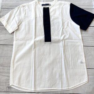 Euro Boys White Colorblock Shirt